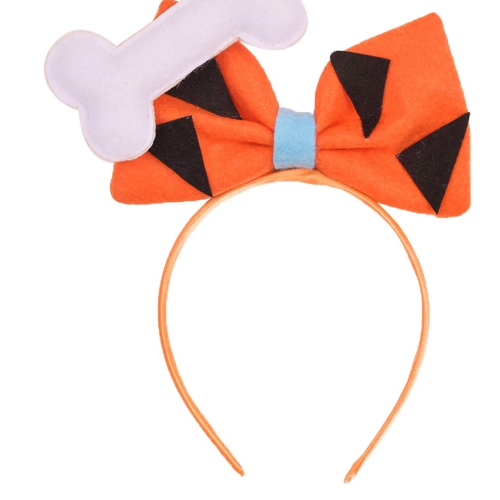 FLINSTONE KIDS ORANGE AND BLACK KIDS COSTUME WITH HEADBAND - Picture 5 of 7